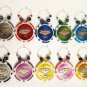 Las Vegas clay POKER CHIP and dice Wine Charms -- One set of 10 wine charms