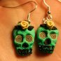 Sugar Skull Earrings/Silver Plated