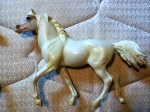 Blue Ribbon Horse White