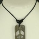 Peace Wooden Dog Tags
