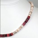 Magenta/White Sea Shell Necklace