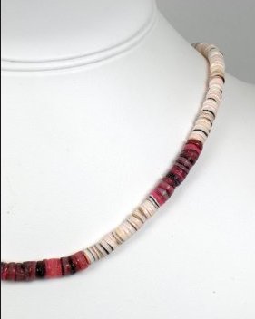 Magenta/White Sea Shell Necklace