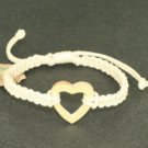 Heart Macrame Bracelet 6 inch