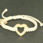 Heart Macrame Bracelet 6 inch