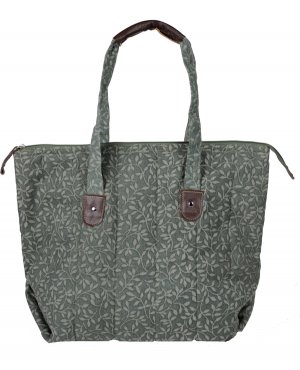 Spring Leaves Quilted Tote Bag