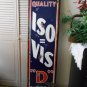 Vintage Sign Iso=Vis "D" Motor Oil Porcelain ca.1930 60x15 3/4" Pat No. 1951325