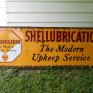 Vintage Sign Shell Shellubrication Porcelain "The Modern Upkeep Service"ca.1930