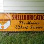 Vintage Sign Shell Shellubrication Porcelain "The Modern Upkeep Service"ca.1930