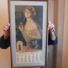 Vintage Coca Cola Calender1927 Original Framed w/Glass Great Condition