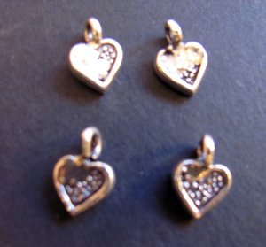 Sterling Silver Charms Hearts 925