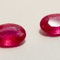 Matching Pair of Rubies 7 x 5 mm Oval Loose Gemstones