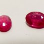 Matching Pair of Rubies 7 x 5 mm Oval Loose Gemstones