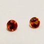 Songea Orange Sapphires 3mm Round Matching Pair Gemstones