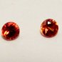 Songea Orange Sapphires 3mm Round Matching Pair Gemstones