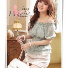 Slim Waist Puff Sleeve Tops