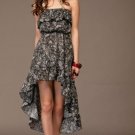 Peacock Feather Long Tube Dress
