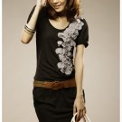 Korean Fashion Chiffon petal Decoration Bud Dress (with belt)