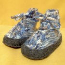 Baby Boots Knit HAND MADE UNIQUE - Boy, Blue, 12 - 24 m - for Todlers