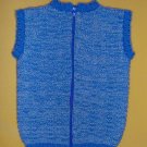 Baby Knit Jacket HAND MADE UNIQUE - Boy, Blue,1-3 years