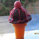 Chocolate Ice Cream Cone Candle