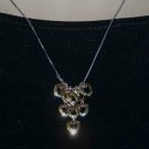 Stunning 2 Tone 14k Italian Gold Heart Necklace w. SLIDE