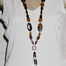 Handmade Genuine Jasper Necklace- Extra Long Length