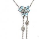 STUNNING Necklace With 8.08ctw Genuine Topazes Made of Solid 925 Sterling silver