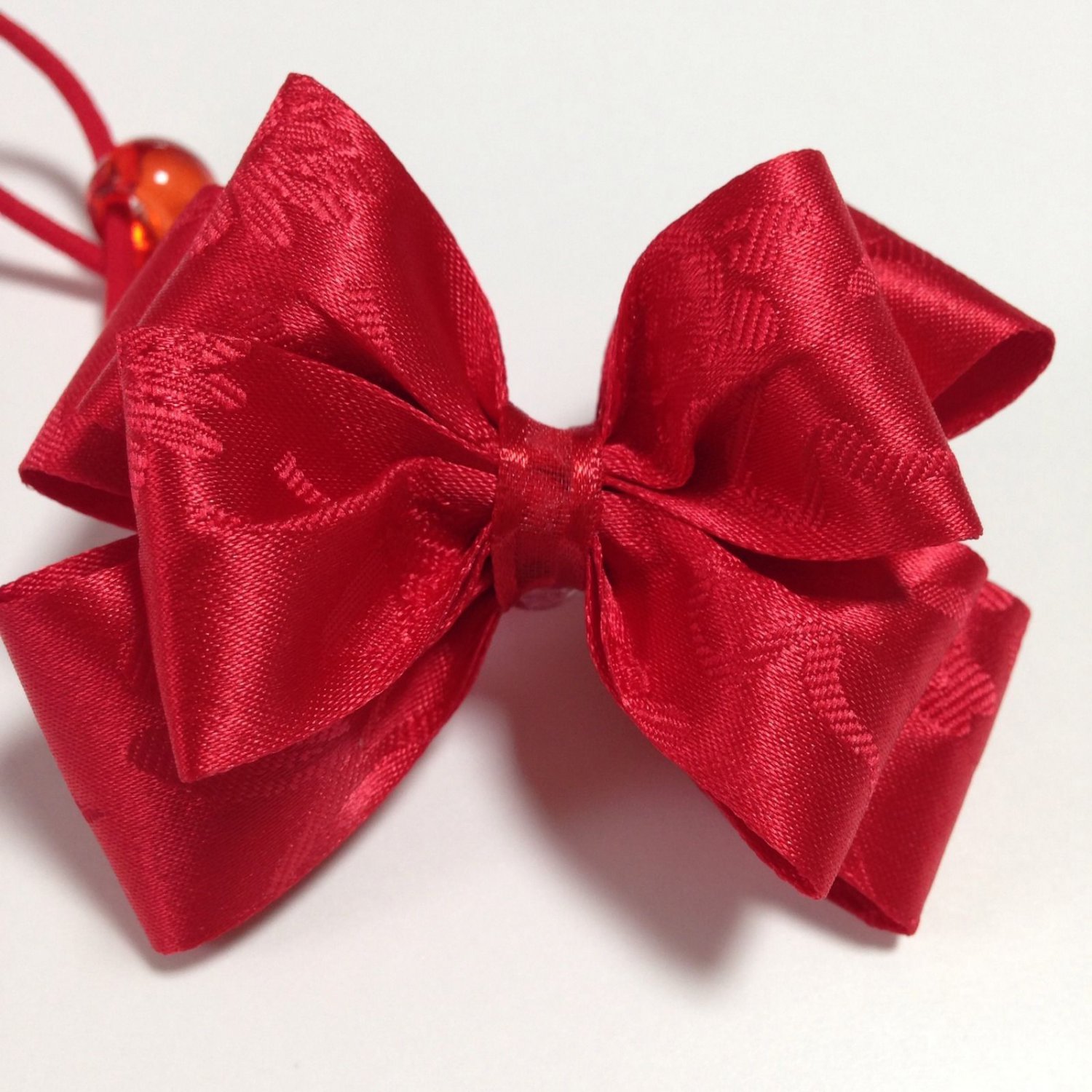 Hanbok Hair Ribbon Elastic Tie Korean Traditional Dress RED