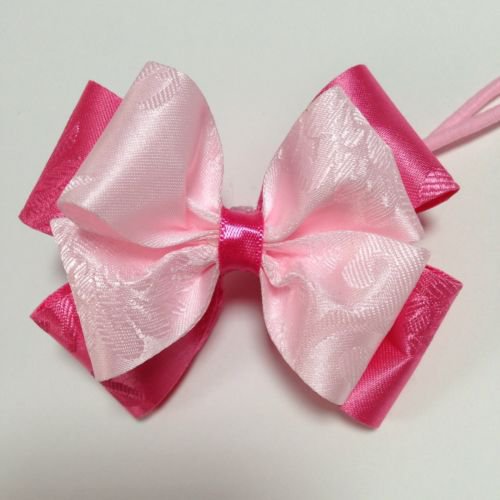 Hanbok Hair Ribbon Elastic Tie Korean Traditional Dress Light Pink Crimson