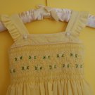 Yellow Cotton Hand smocked Dress