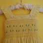 Yellow Cotton Hand smocked Dress