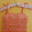 Orange Gingham Cotton Dress