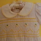 White Linen Hand smocked Linen Dress