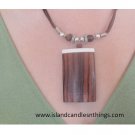 NECKLACE WITH PENDANT WOOD JEWELRY