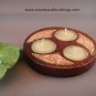 TERRACOTTA CANDLE ROUND SHAPE BROWN