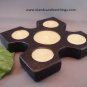 TERRACOTTA CANDLE CROSS FIVE BLACK