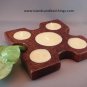 TERRACOTTA CANDLE CROSS FIVE BROWN