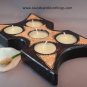 TERRACOTTA CANDLE RECTANGULAR CURVED BLACK