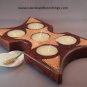 TERRACOTTA CANDLE RECTANGULAR CURVED BROWN