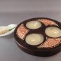 TERRACOTTA CANDLE ROUND SHAPE DARK BROWN