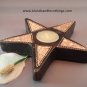TERRACOTTA CANDLE STAR SHAPE BLACK