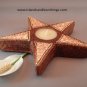 TERRACOTTA CANDLE STAR SHAPE BROWN