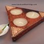 TERRACOTTA CANDLE TRIANGLE WITHOUT LEGS BROWN