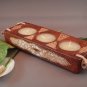 TERRACOTTA CANDLE RECTANGULAR THREE CANDLES BROWN