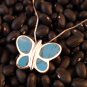 STERLING SILVER TURQUOISE BUTTERFLY PENDANT