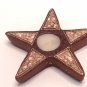 TERRACOTTA CANDLE STAR SHAPE BROWN