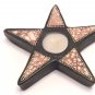 TERRACOTTA CANDLE STAR SHAPE BLACK