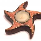 TERRACOTTA CANDLE STAR FISH BROWN