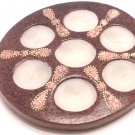 TERRACOTTA CANDLE SEVEN HOLES ROUND BROWN