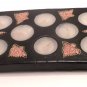TERRACOTTA CANDLE RECTANGULAR WITH EIGHT HOLES BLACK